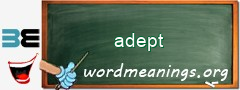 WordMeaning blackboard for adept